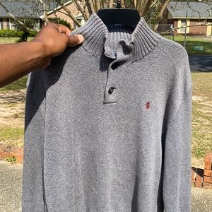 Grey Polo Sweater
